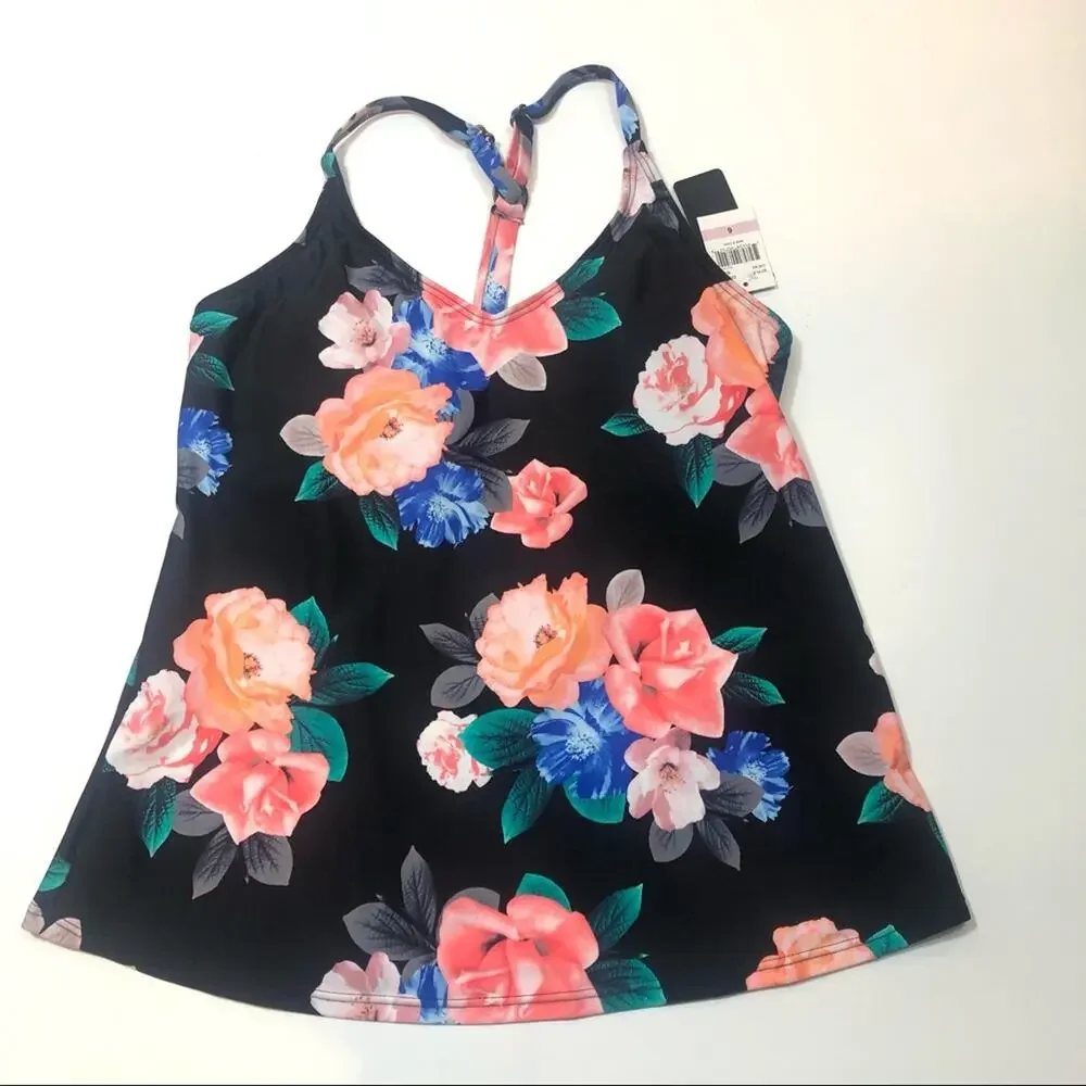 Island Escape Racer-Back Underwir Tankini swim Top